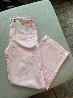 Zara Bubblegum Pink Wide Leg Pants